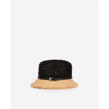 Bob En Raphia Noir Et Beige pour Femme - Taille 55/56 - The Kooples