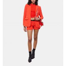 Orange Crêpe Tailored Shorts For Woman - The Kooples