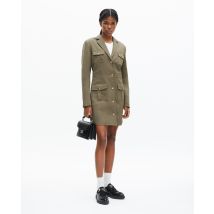 Khaki Officer-style Dress for Woman - The Kooples