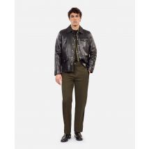 Black Leather Jacket for Man - The Kooples