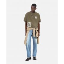 T-shirt With Khaki Patches For Man - The Kooples