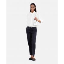 Navy Blue Wool Tailored Trousers With A Slim Fit for Woman - The Kooples