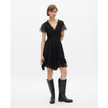 Robe Courte En Tulle Noire pour Femme - Taille 2 - The Kooples