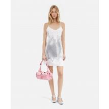 Robe Nuisette Courte À Sequins Argentée pour Femme - Taille 1 - The Kooples