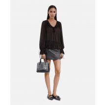 Blouse Avec Volants Noire pour Femme - Taille 2 - The Kooples