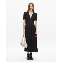 Robe Longue En Jacquard Noire pour Femme - Taille 0 - The Kooples