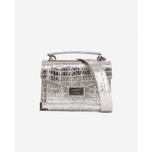 Emily Small Crocodile Effect Silver Leather Bag For Woman - The Kooples