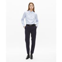 Pantalon Tailleur En Crêpe Coupe Ajustée Bleu Marine pour Femme - Taille 34 - The Kooples