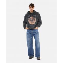 Black Hoodie With Serigraphy for Man - The Kooples