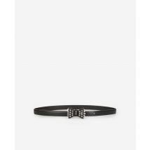Slim Black Leather Belt With Bow For Woman - The Kooples