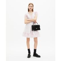 Robe Courte En Tulle Imprimé Rose Pâle pour Femme - Taille 3 - The Kooples