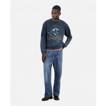 Sweatshirt With Navy Blue Logo Screen Print For Man - The Kooples