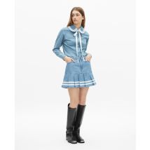 Chemise Col Claudine En Denim pour Femme - Taille 3 - The Kooples