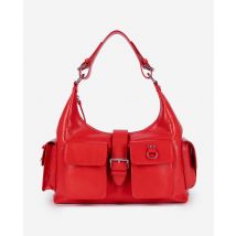Sac Amelia Xl En Cuir Rouge pour Femme - The Kooples