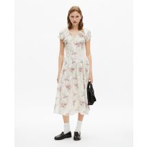 Robe Longue Imprimé Fleuri Blanche pour Femme - Taille 2 - The Kooples