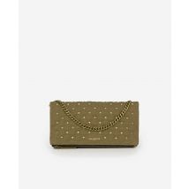 Pochette Héritage Small En Canva Kaki pour Femme - The Kooples