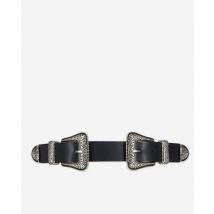 Ceinture Large En Cuir Noire pour Femme - Taille 2 - The Kooples