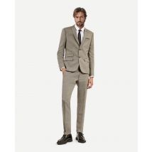 Prince Of Wales Beige Wool Suit Jacket For Man - The Kooples