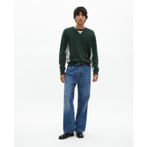 Sweater With Contrasting Dark Green Colors For Man - The Kooples