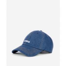 Navy Blue Embroidered Logo Denim Cap - The Kooples