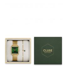 Giftbox La Tetragone Mesh Gold Colour and Malachite Bracelet