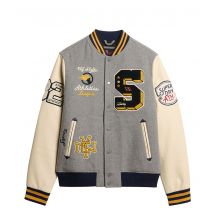 College Patched Bomber Jacket