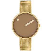 Picto 34002-0914G Cappuccino Brown Unisex 34mm 5ATM