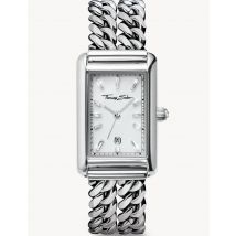 Thomas Sabo WA0428-201-201 Damenuhr Rechteckig silberfarben 22mm 3ATM