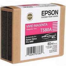 Original Epson T580A Vivid Magenta Ink Cartridge
