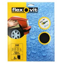 FLEXOVIT Wet & Dry Paper - P180 - Pack Of 3 63642526301