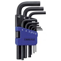 Carlyle Tools by NAPA HKSMS9 9 Pc Short Hex Key Set Metric 1.5 - 10mm