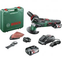 Bosch ADVANCEDMULTI P4A 18v Cordless Starlock Oscillating Multi Tool 2 x 2.5ah Li-ion Battery Charger Case
