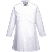 Portwest Mens Single Pocket Food Coat White L