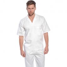 Portwest Mens Bakers Short Sleeve Shirt White M