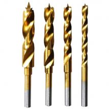 Dremel 4 Piece Titanium Coated Brad Point Wood Drill Bit Set