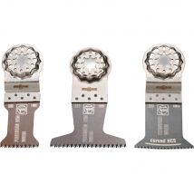 Fein 3 Piece Starlock Oscillating Multi Tool Wood E-Cut Cutting Set