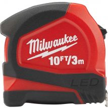 Milwaukee LED Tape Measure Imperial & Metric 10ft / 3m 12mm