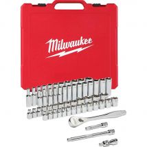 Milwaukee 56 Piece 3/8” Drive Socket Set Metric and SAE 3/8"