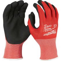Milwaukee Cut Level 1 Dipped Work Gloves Black / Red S Pack of 1