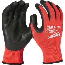 Milwaukee Cut Level 3 Dipped Work Gloves Black / Red S Pack of 1