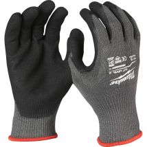 Milwaukee Cut Level 5 Dipped Work Gloves Black / Grey S Pack of 1