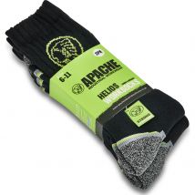 Apache Helios 2 Pair Pack of Mens Work Socks Black One Size