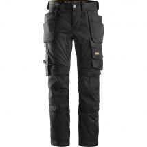 Snickers 6241 Mens Allround Work Stretch Slim Fit Trousers Holster Pockets Black 38" 32"