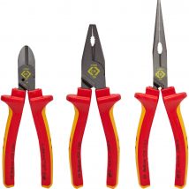 CK RedLine 3 Piece VDE Insulated Plier Set