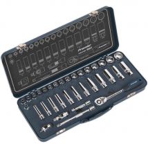 Sealey 34 Piece 3/8" Drive Socket Set 3/8"