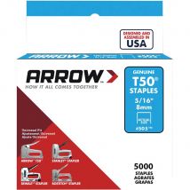 Arrow T50 Staples 8mm Pack of 5000