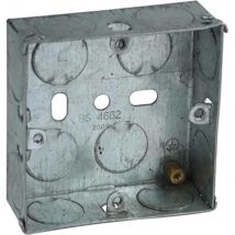 Axiom Electrical Single Socket Metal Back Box 16mm Pack of 20