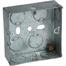 Axiom Electrical Single Socket Metal Back Box 25mm Pack of 10