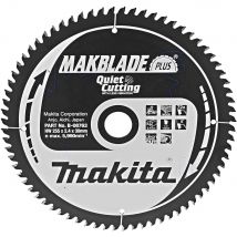 Makita MAKBLADE Plus Wood Cutting Saw Blade 255mm 72T 30mm