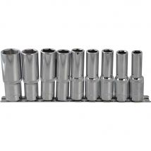 BlueSpot 9 Piece 1/2" Drive Deep Hex Socket Set Metric 1/2"